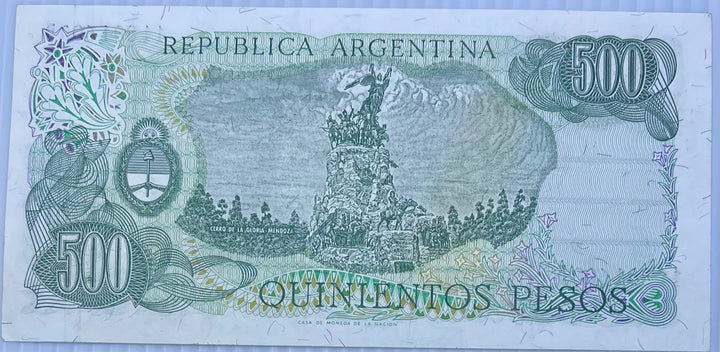 Argentina 1982 500 Pesos P-303 UNC Banknote - Cool Coins & Notes