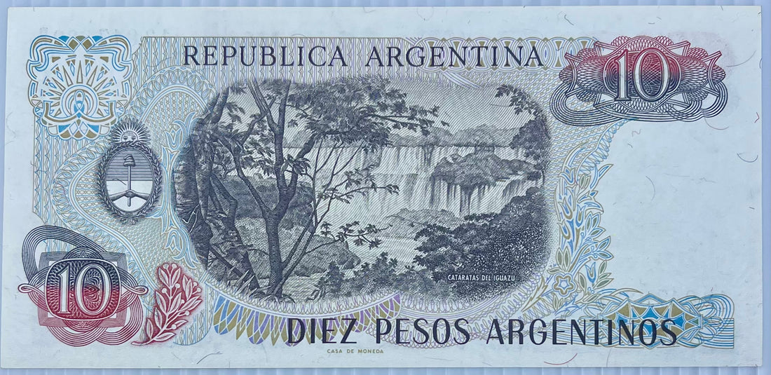 Argentina 1983-84 10 Pesos P-313 UNC Banknote - Cool Coins & Notes