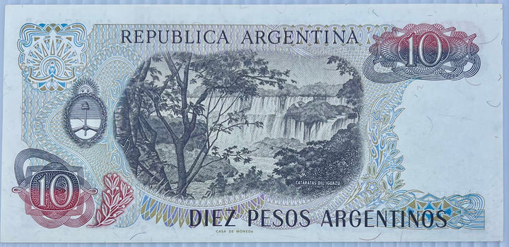 Argentina 1983-84 10 Pesos P-313 UNC Banknote - Cool Coins & Notes