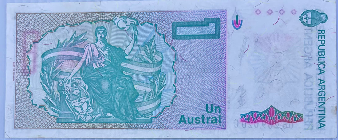 Argentina 1986-89 1 Austral P-323 UNC Banknote - Cool Coins & Notes