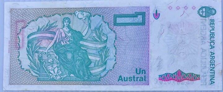 Argentina 1986-89 1 Austral P-323 UNC Banknote - Cool Coins & Notes