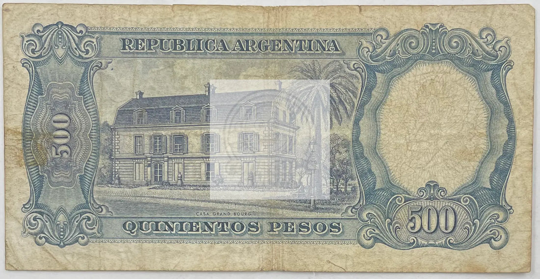 Argentina 500 PESOS P-278a 1964-1965 Martin Argentinian Used World Currency NOTE - Cool Coins & Notes