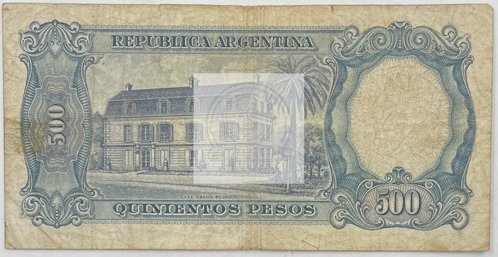 Argentina 500 PESOS P-278a 1964-1965 Martin Argentinian Used World Currency NOTE - Cool Coins & Notes