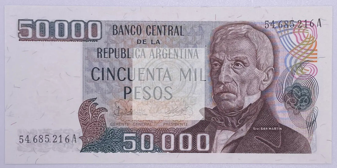 Argentina 50000 Pesos P-307 1983 UNC - Cool Coins & Notes