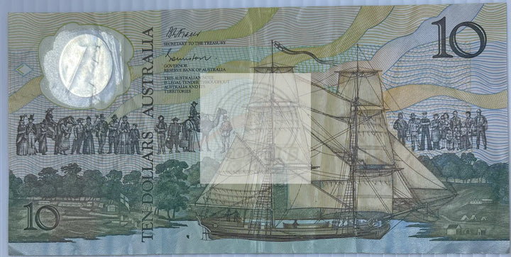 Australia 1988 10 Dollars P-49b Australian Bicentennial, Used World Banknote - Cool Coins & Notes