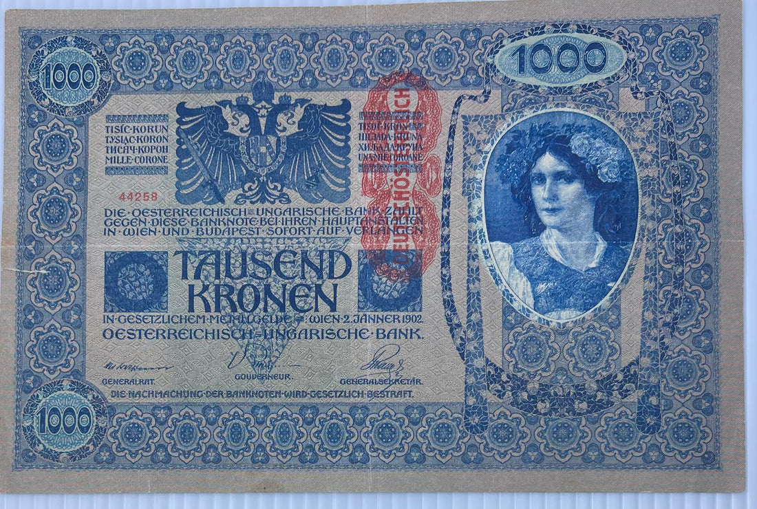 Austria 1902 1000 Kronen P-8 Used World Banknote - Cool Coins & Notes