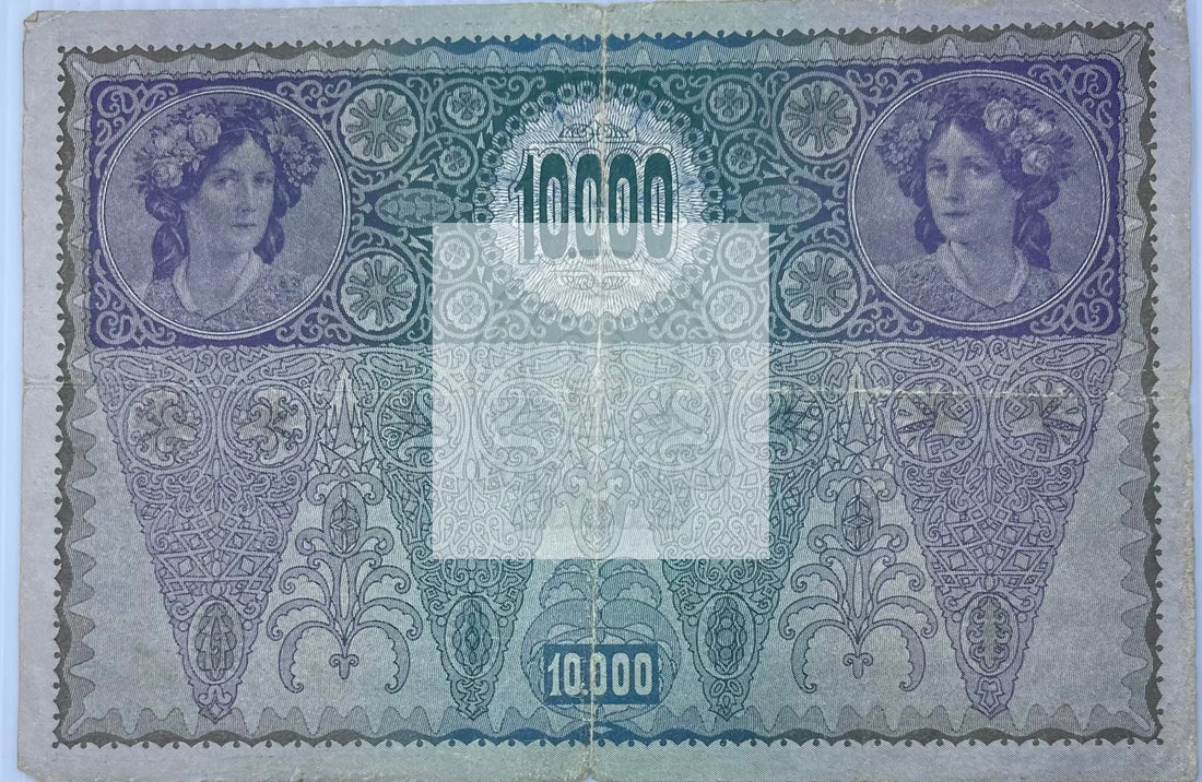 Austria 1918 10000 Kronen P-65 Used World Banknote - Cool Coins & Notes