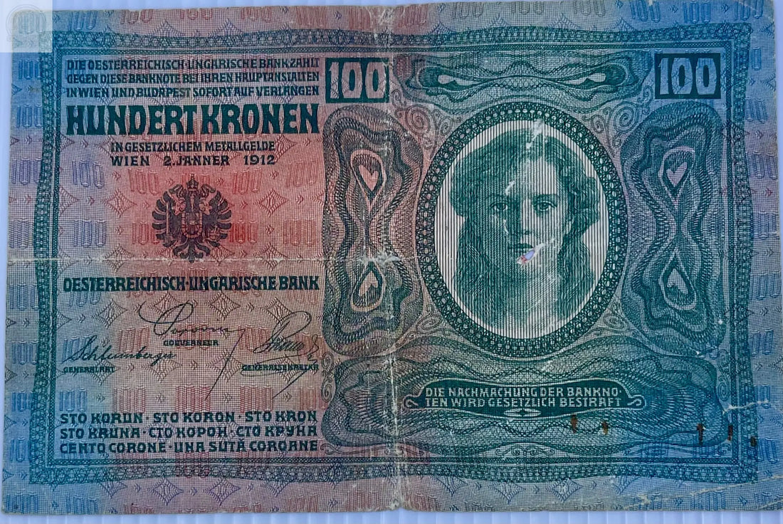 Austria 1919 100 Kronen  P-56 Used World Banknote - Cool Coins & Notes