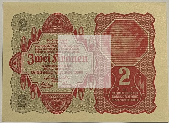 Austria 1922 2 Kronen P-74 UNC,World Banknote Currency - Cool Coins & Notes