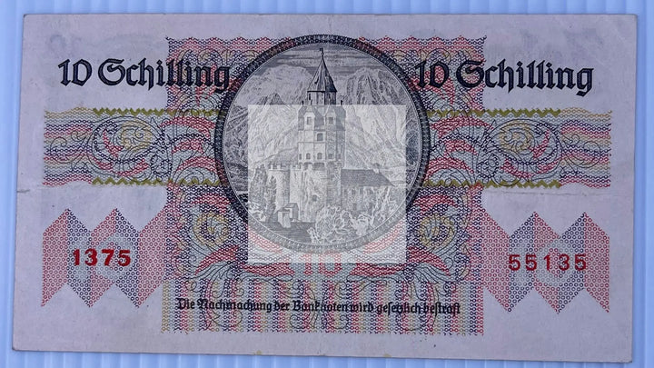 Austria 1946 10 Schilling P-122 Used Banknote - Cool Coins & Notes