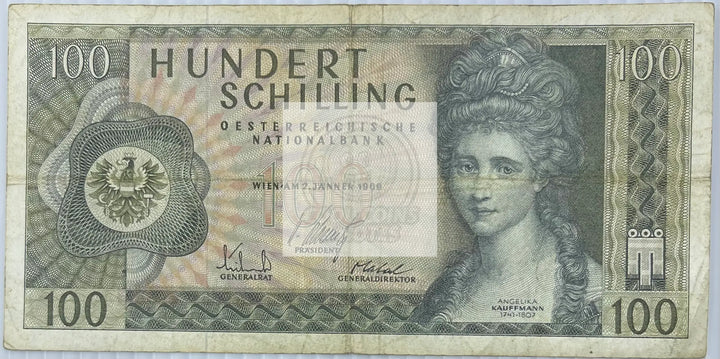 Austria 1969 100 Shilling P146a Used World Banknote Currency - Cool Coins & Notes