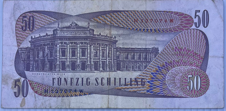 Austria 1970 50 Schilling P-143 Used World Banknote - Cool Coins & Notes