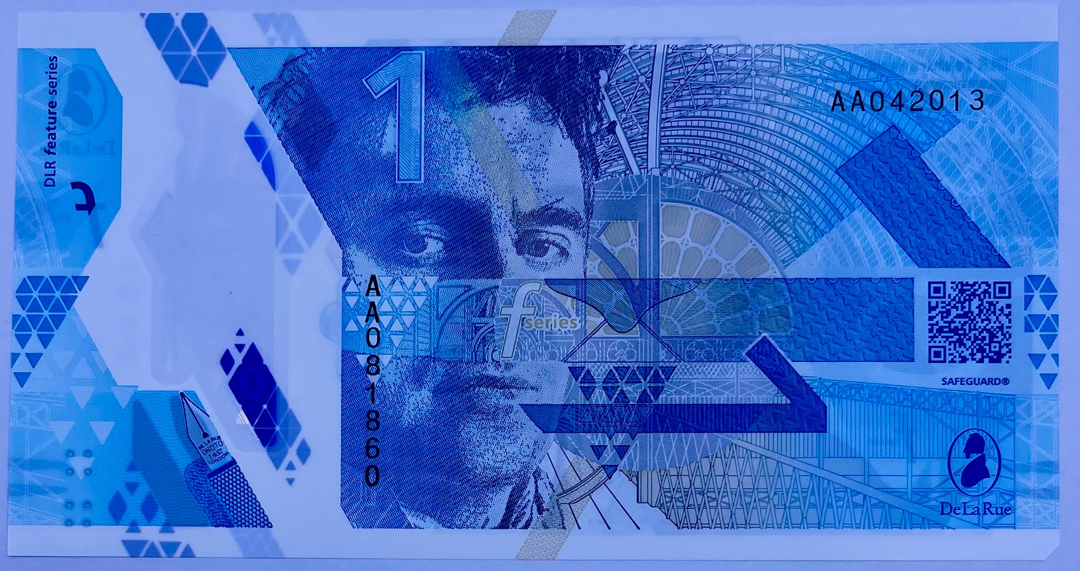 Thomas De La Rue (GBR) 1 Unit ND 2021 Safeguard "Test Note-Polymer" UNC