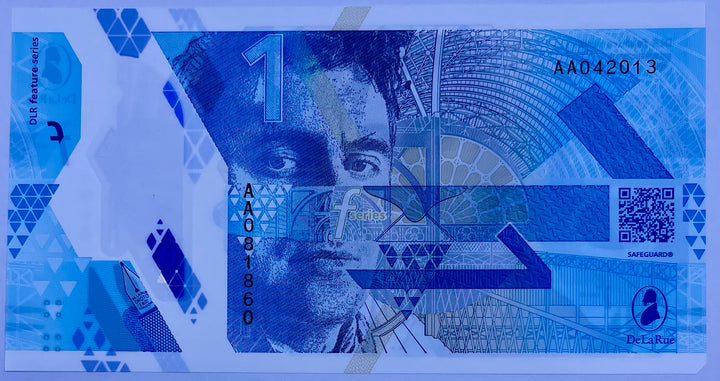 Thomas De La Rue (GBR) 1 Unit ND 2021 Safeguard "Test Note-Polymer" UNC