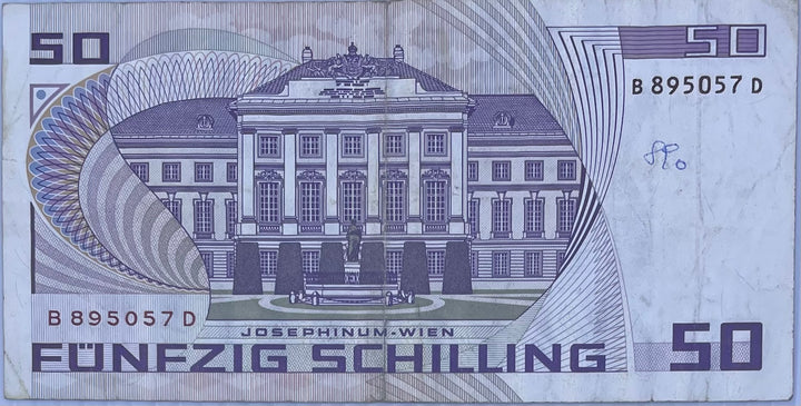 1985 Austria 50 Schilling P-150 Circulated World Banknote