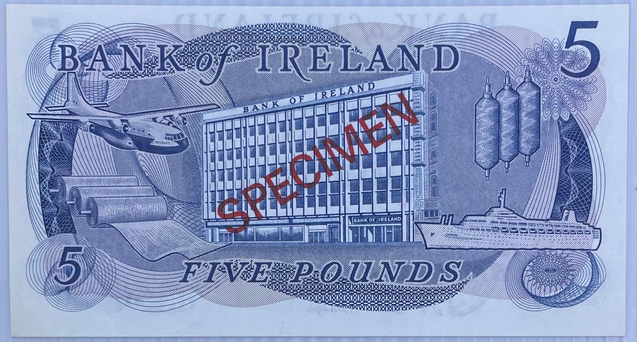 1978 Ireland 5 Pounds P-62 Specimen UNC World Banknote