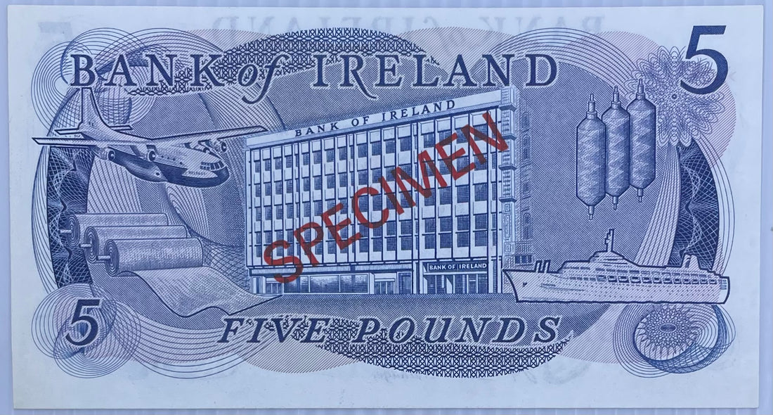 1978 Ireland 5 Pounds P-62 Specimen UNC World Banknote