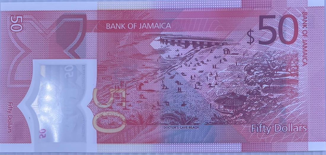 Jamaica 2022 50 Dollars P-96 UNC Commemorative, Banknote Polymer