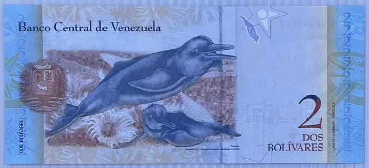 2012 2 Bolívares Venezuela uncirculated banknote front design