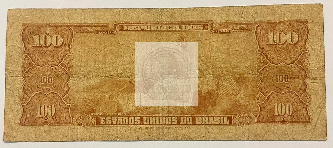 BRAZIL 1955 100 CRUZEIROS P153c, Used Banknote - Cool Coins & Notes