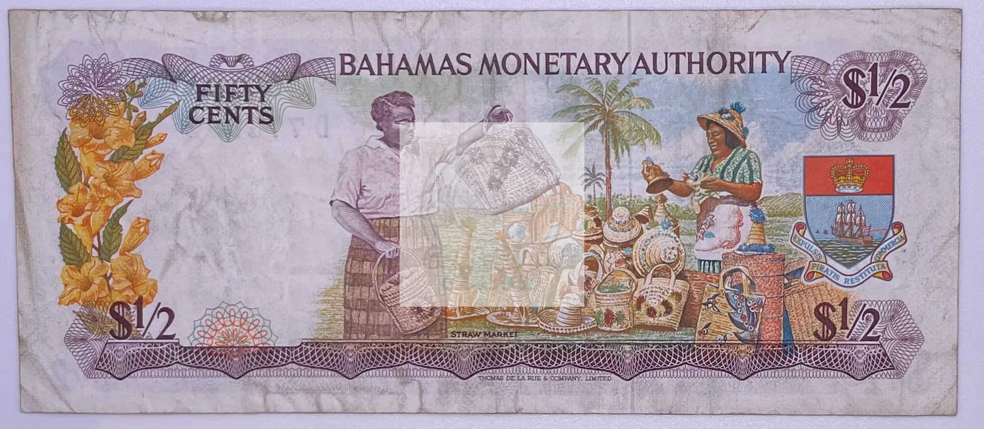 Bahamas 1/2 Half Dollar 50 Cents 1968 P-26,Used World Banknote - Cool Coins & Notes