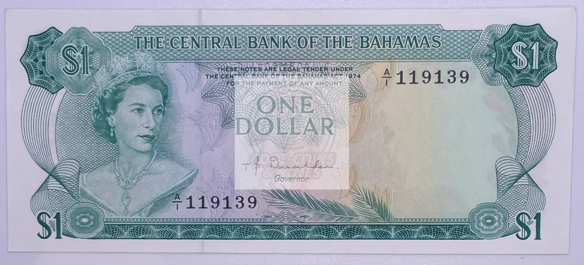Bahamas 1 Dollar 1974 (1984 ND), P.43a AU - Cool Coins & Notes