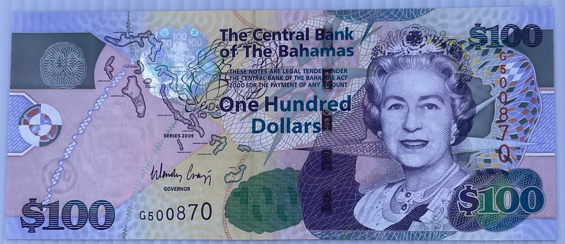 Bahamas 2009 100 Dollars P-76 UNC World Banknote Cool Coins & Notes