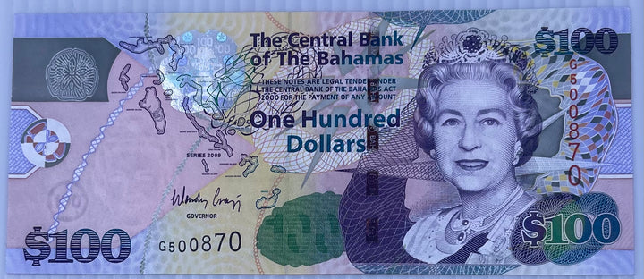 Bahamas 2009 100 Dollars P-76 UNC World Banknote Cool Coins & Notes