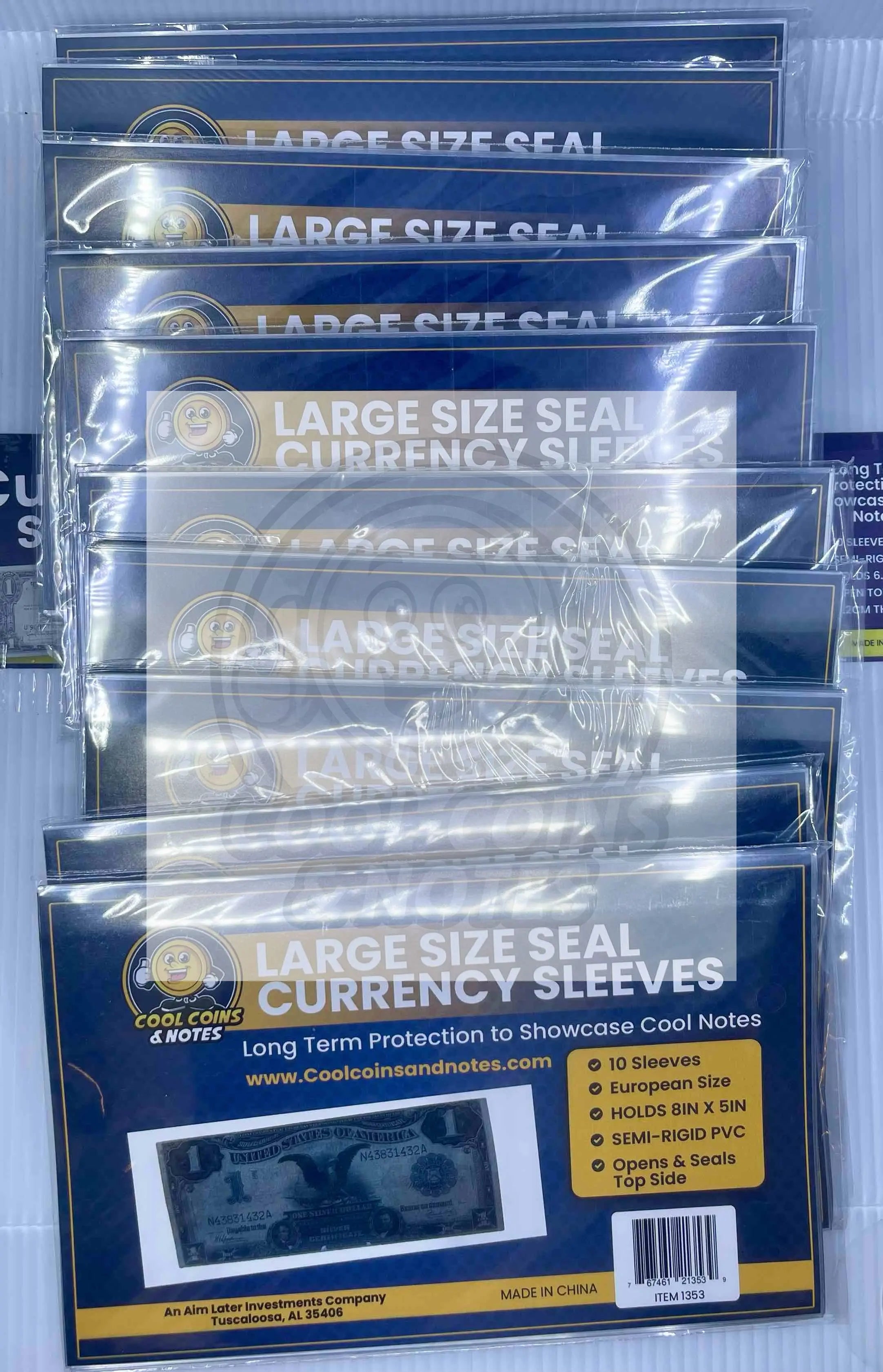 Banknote Currency Seal Sleeves Large European Size Currency Topload Holders Notes Cool Coins & Notes Cool Coins & Notes 