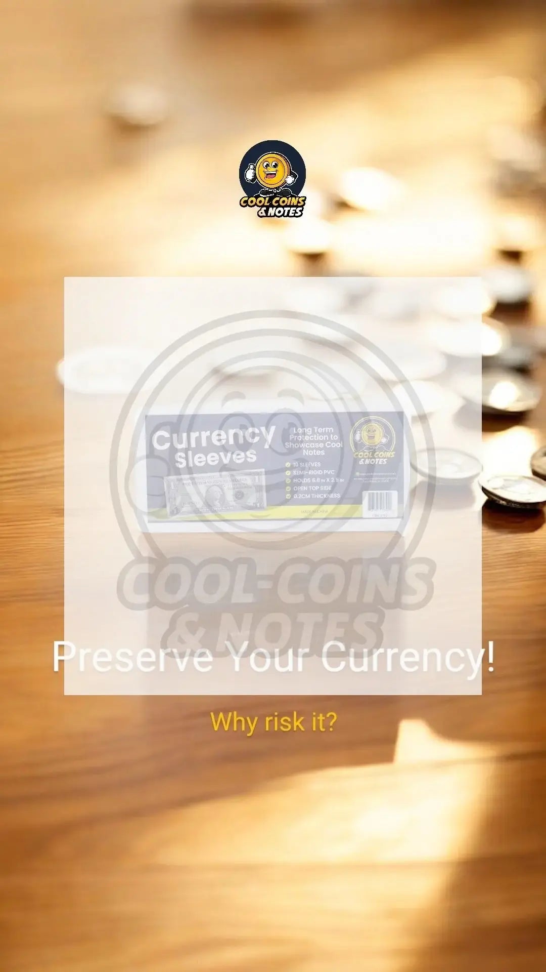 Currency Sleeve Bundle – 3 Pack for $19.99 Cool Coins & Notes 