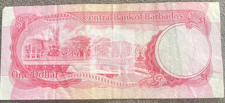 Barbados 1973 1 Dollar P29a2, Used - Cool Coins & Notes