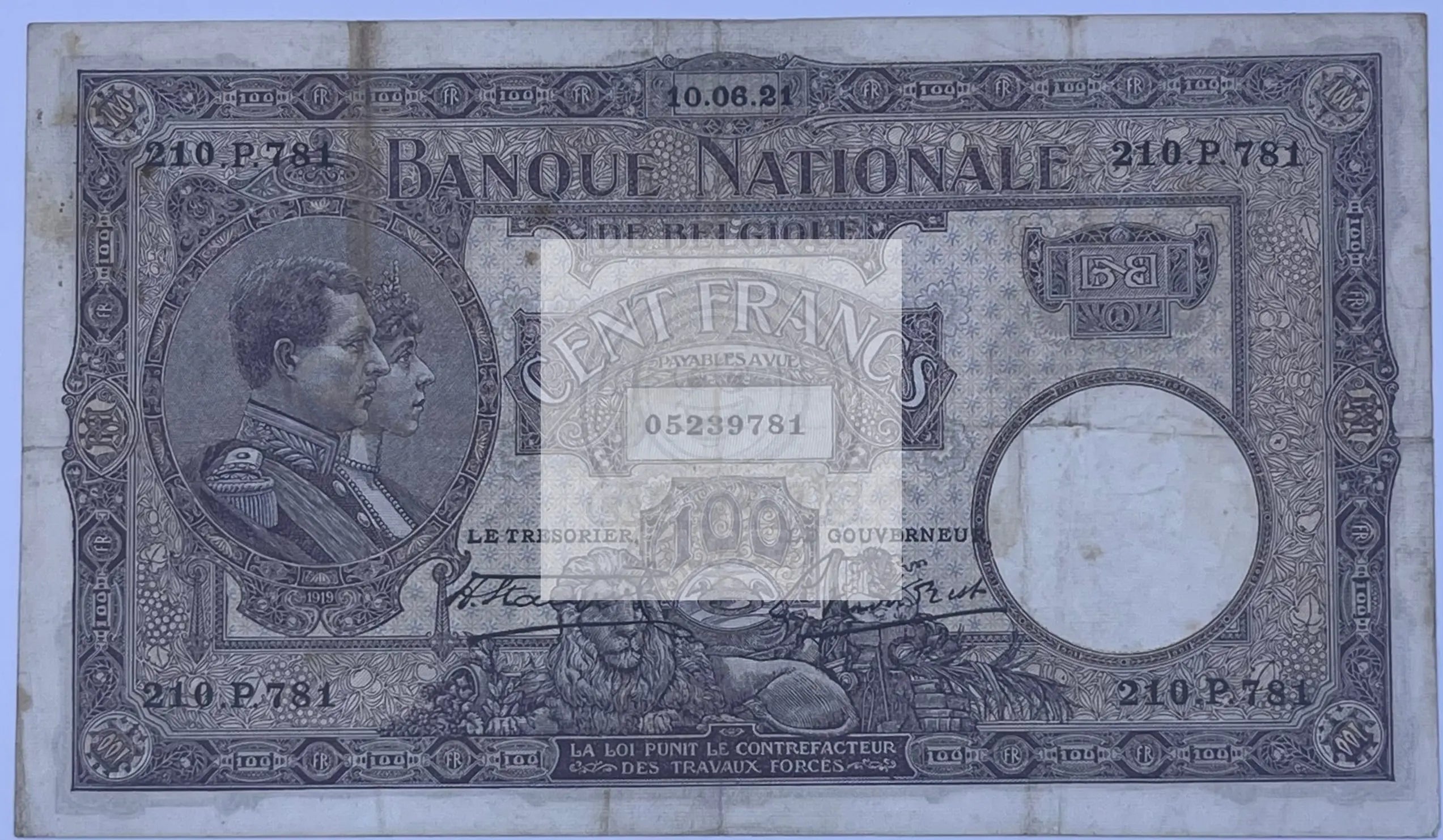 Belgium 1926-27 100 Francs P-95 Used World Banknote Cool Coins & Notes 