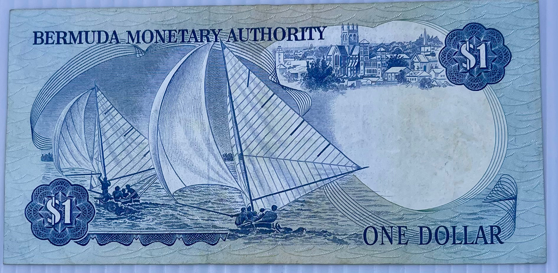 Bermuda 1988 1 Dollar QEII, P-28 Used Banknote Cool Coins & Notes