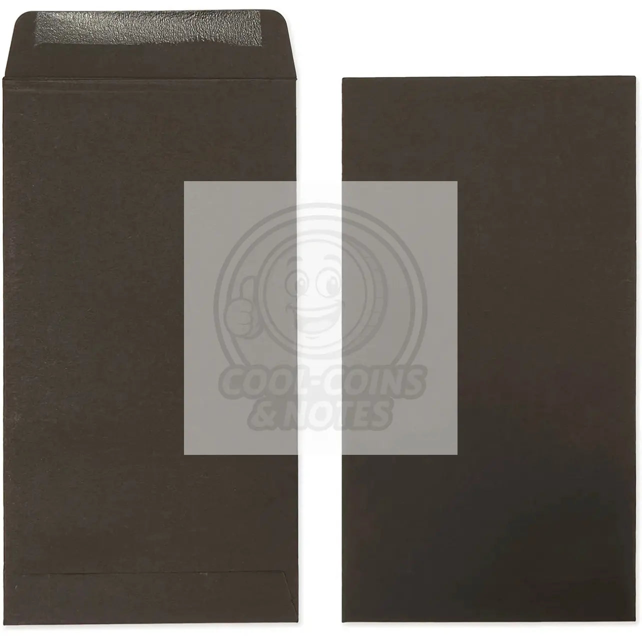 Black Bank Note Envelopes 6.5” x 3” (50 Units) - Cool Coins & Notes