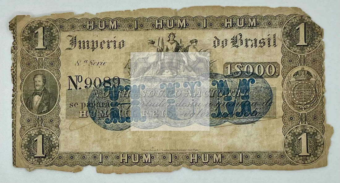 Brasil 1852 1 Mil Reis A-228, Used Banknote - Cool Coins & Notes