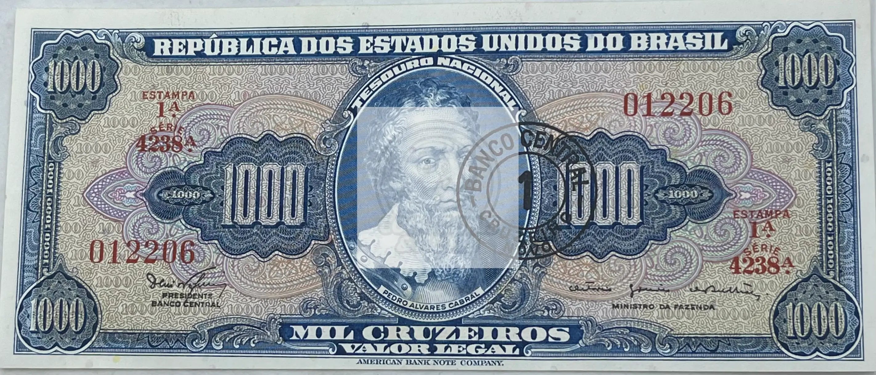 Brazil 1 cruzeiro Novo ND 1966 P-187b UNC Pedro Cabral, World Banknote - Cool Coins & Notes