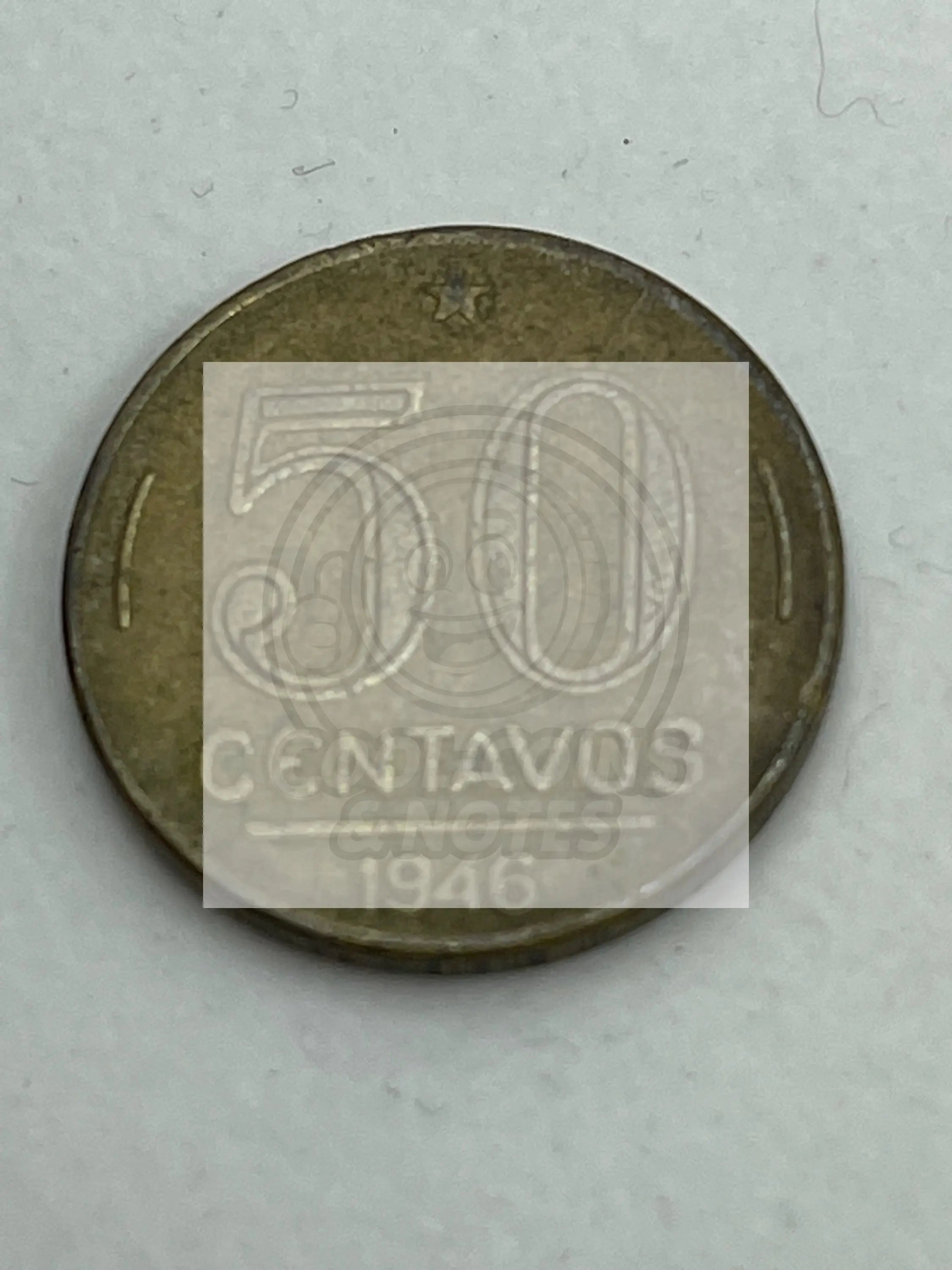 Brazil 1946 50 Centavos Silver Coin - Cool Coins & Notes