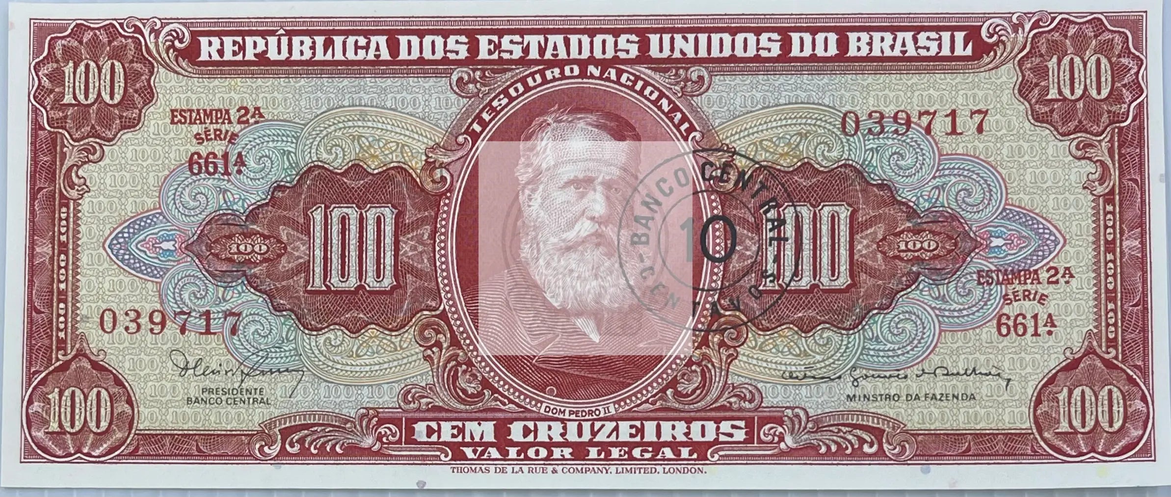 Brazil 1967 100 Cruzeiros P185b UNC World Currency  Banknote - Cool Coins & Notes