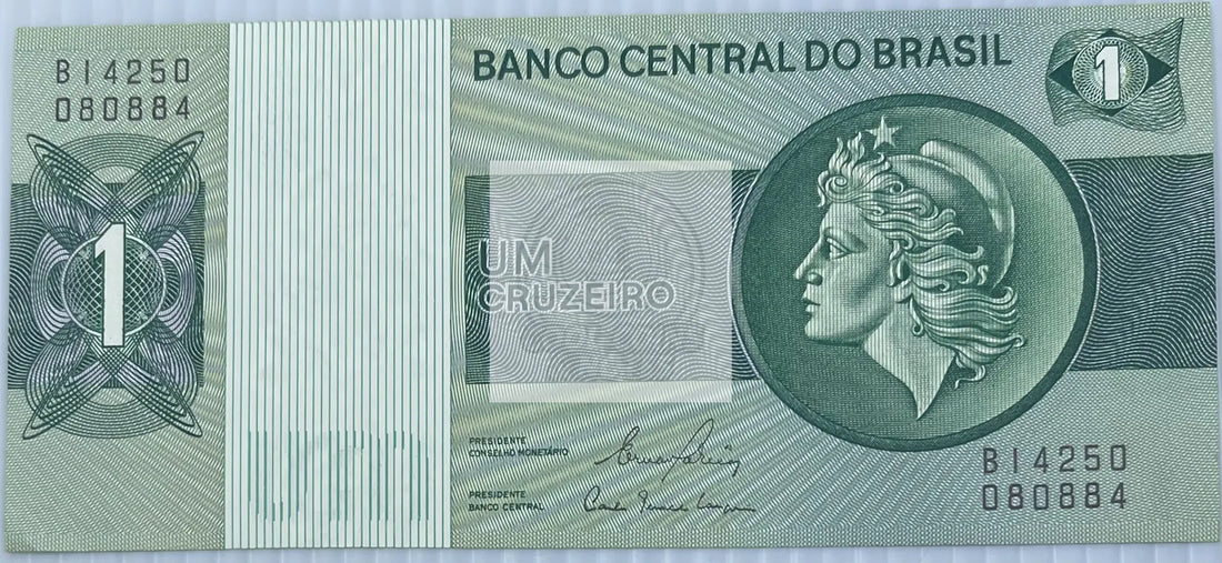 Brazil 1980 1 Cruzeiro P-191 UNC World Banknote Currency - Cool Coins & Notes