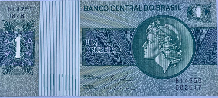 Brazil 1980 1 Cruzeiro P-191 Used World Banknote Currency Cool Coins & Notes 