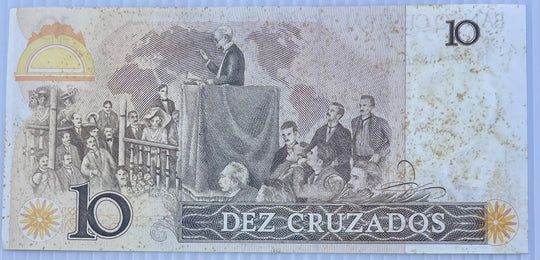 Brazil 1986 10 Cruzados P-209 AUNC Banknote World Paper Money - Cool Coins & Notes