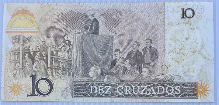 Brazil 1986 10 Cruzados P-209 AUNC Banknote World Paper Money - Cool Coins & Notes