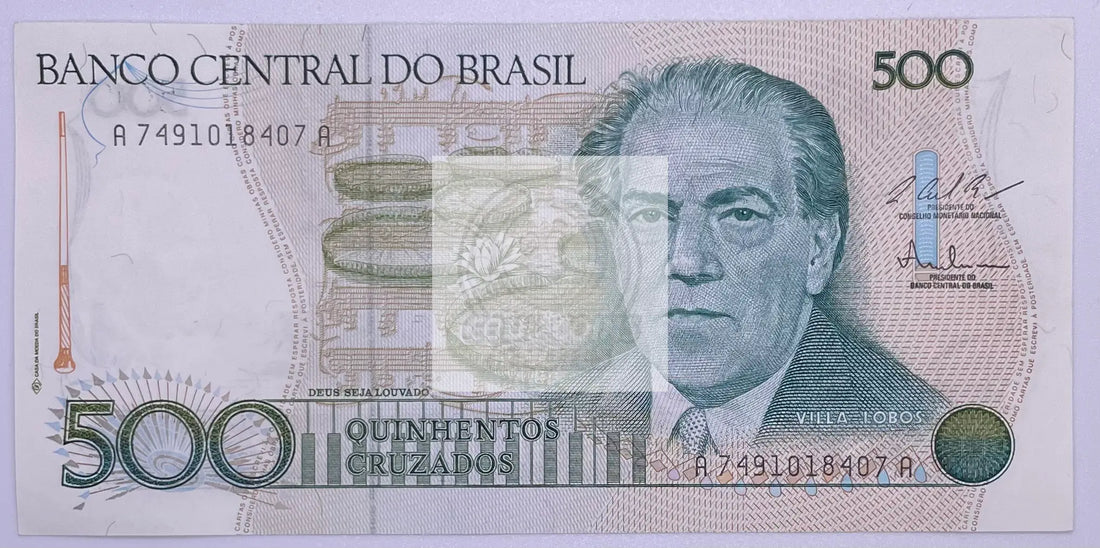 Brazil 1986 500 Cruzados P-212a UNC, Banknote - Cool Coins & Notes