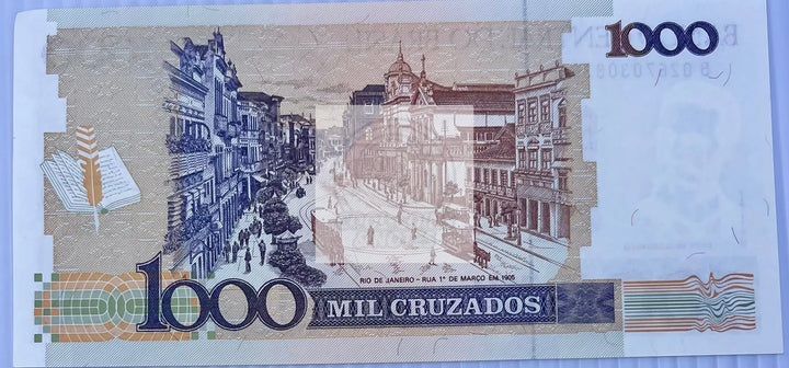 Brazil 1989 1 Cruzado P-216 UNC World Banknote Currency Cool Coins & Notes 