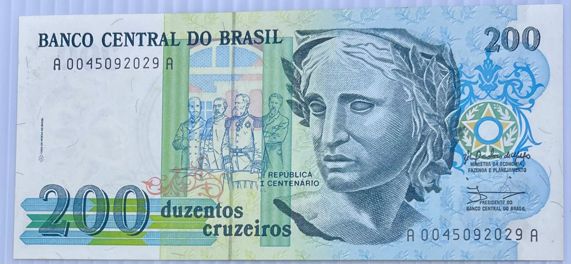 Brazil 1989 200 Cruzeros P-221 UNC Banknote World Paper Money - Cool Coins & Notes