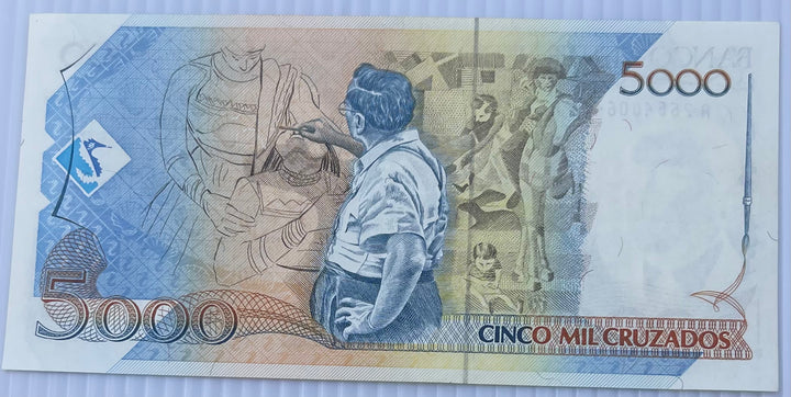 Brazil 1989 5 Cruzados P-217 UNC Banknote World Paper Money - Cool Coins & Notes