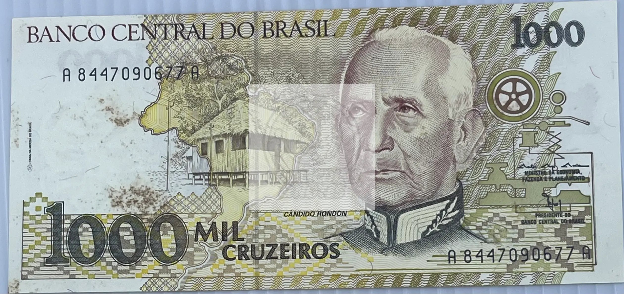 Brazil 1990 1000 Cruzeiros P-23, UNC World Banknote Currency - Cool Coins & Notes