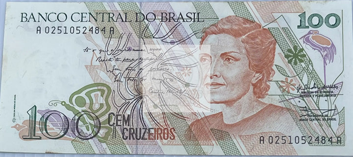 Brazil, 100 Cruzeiros, 1990 P-228, UNC World Banknote Currency - Cool Coins & Notes