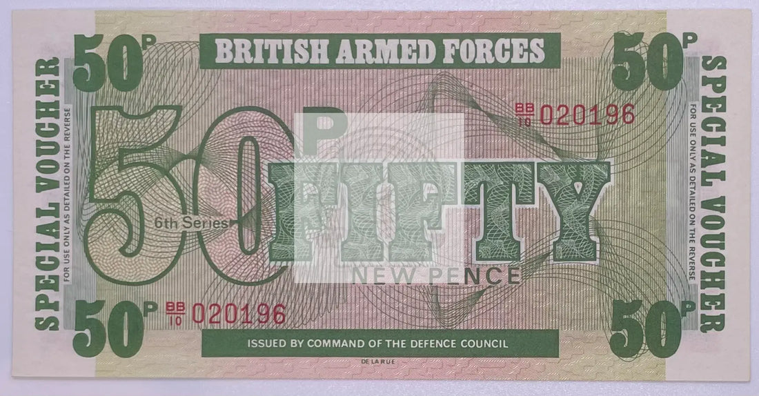 British Armed Forces 50 Pence, 1972 P-M46 UNC - Cool Coins & Notes
