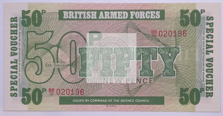 British Armed Forces 50 Pence, 1972 P-M46 UNC - Cool Coins & Notes